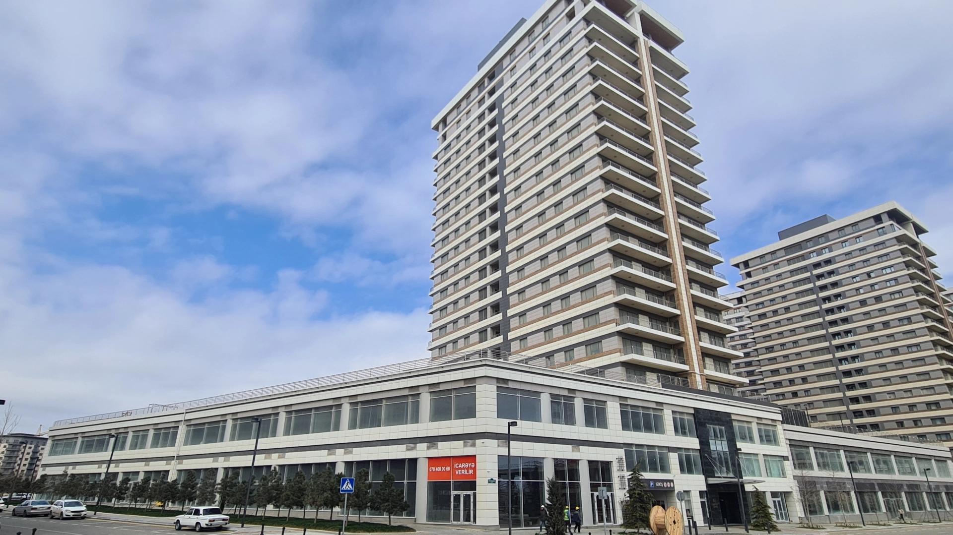 Rich Tower-Baku white city. Ətraflı:Binanın keramika ilə üzlənməsi işləri.