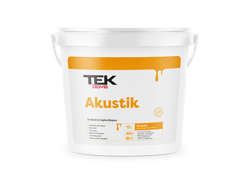 101 Akustik Su Əsaslı Parlaq Daxili Divar Boyası