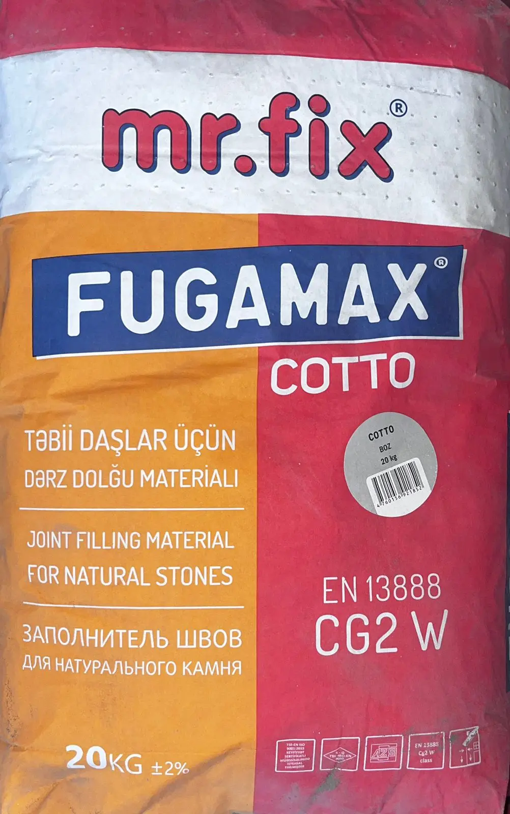 Kafel ara dolğuları / FUGAMAX boz 20kq 